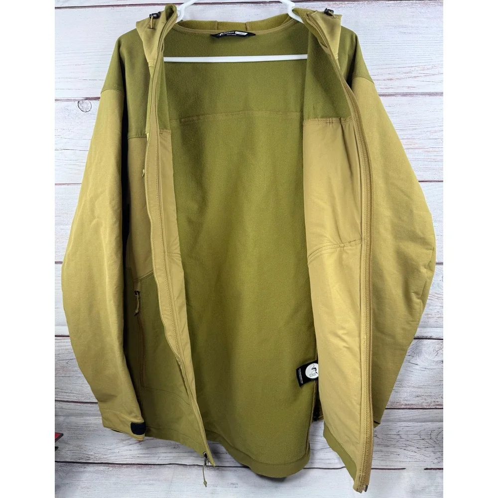 Stone Glacier Zenith Hooded Jacket Mens XL Olive Tan Softshell Hunting 30001